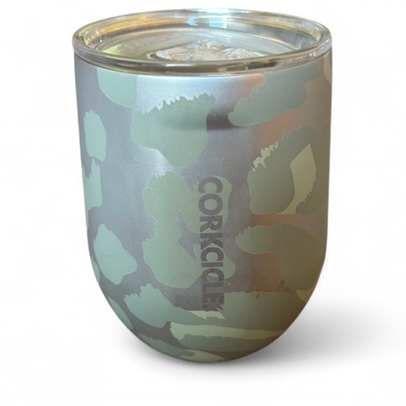 Corkcicle Snow Leopard Pattern Wine Tumbler - Picture 1 of 3